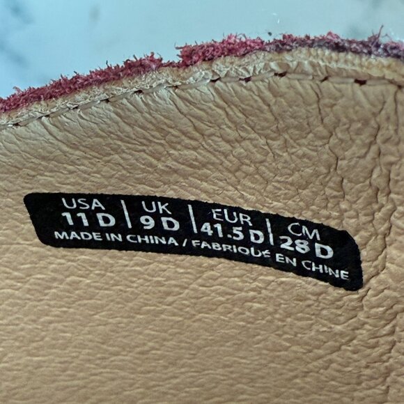 Spenco Women 11 Wolf Ridge Shoe Ankle Slip On Suede Maroon Comfort Casual Heel - Picture 8 of 8